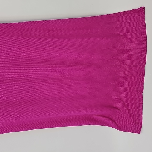 SKIMS Lounge Dress Shimmering Barbie Pink Mermaid Long Maxi Adjustable Straps - Picture 10 of 16